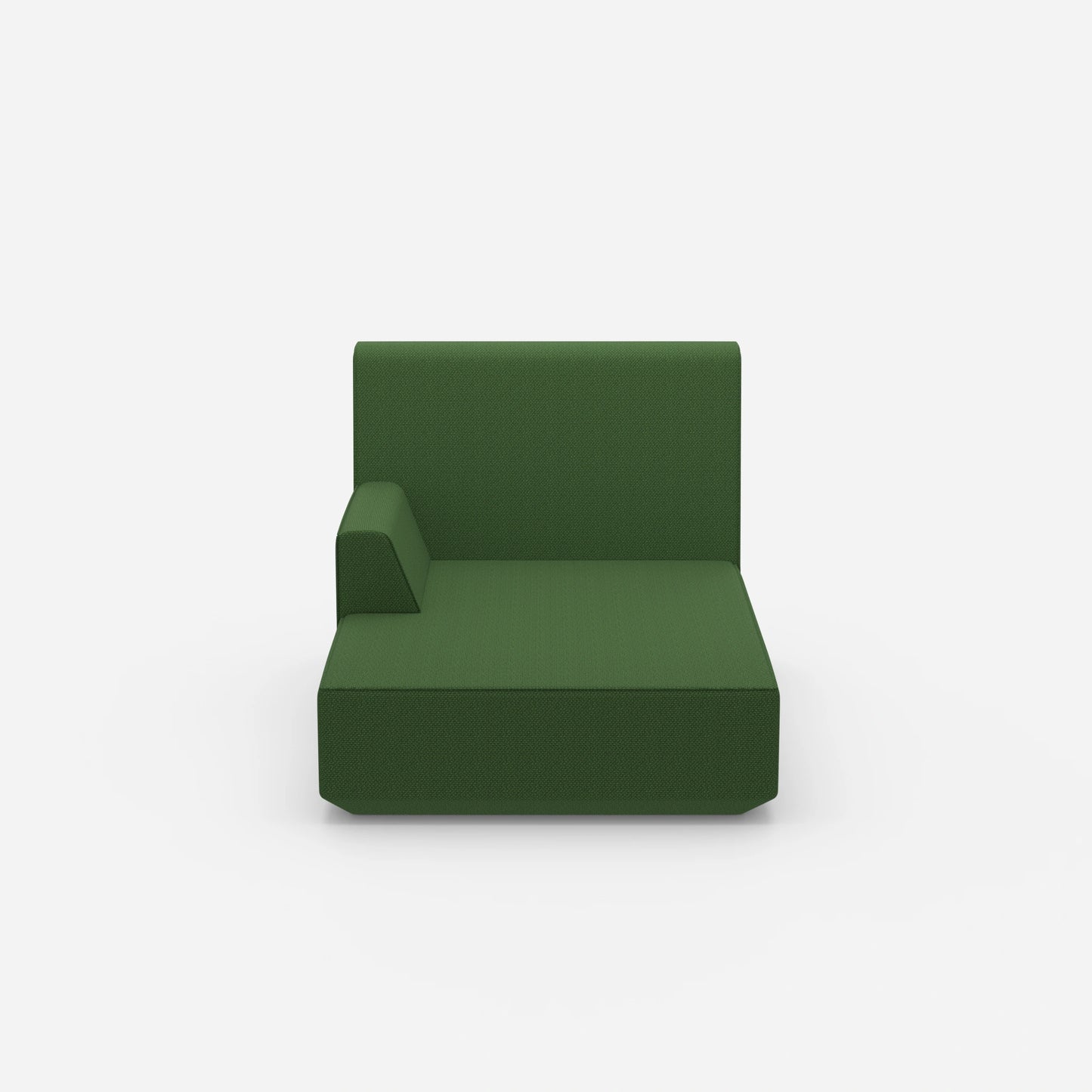 Grüne Recamiere von vorne