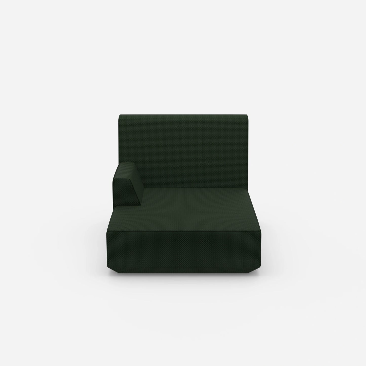 Grüne Recamiere von vorne