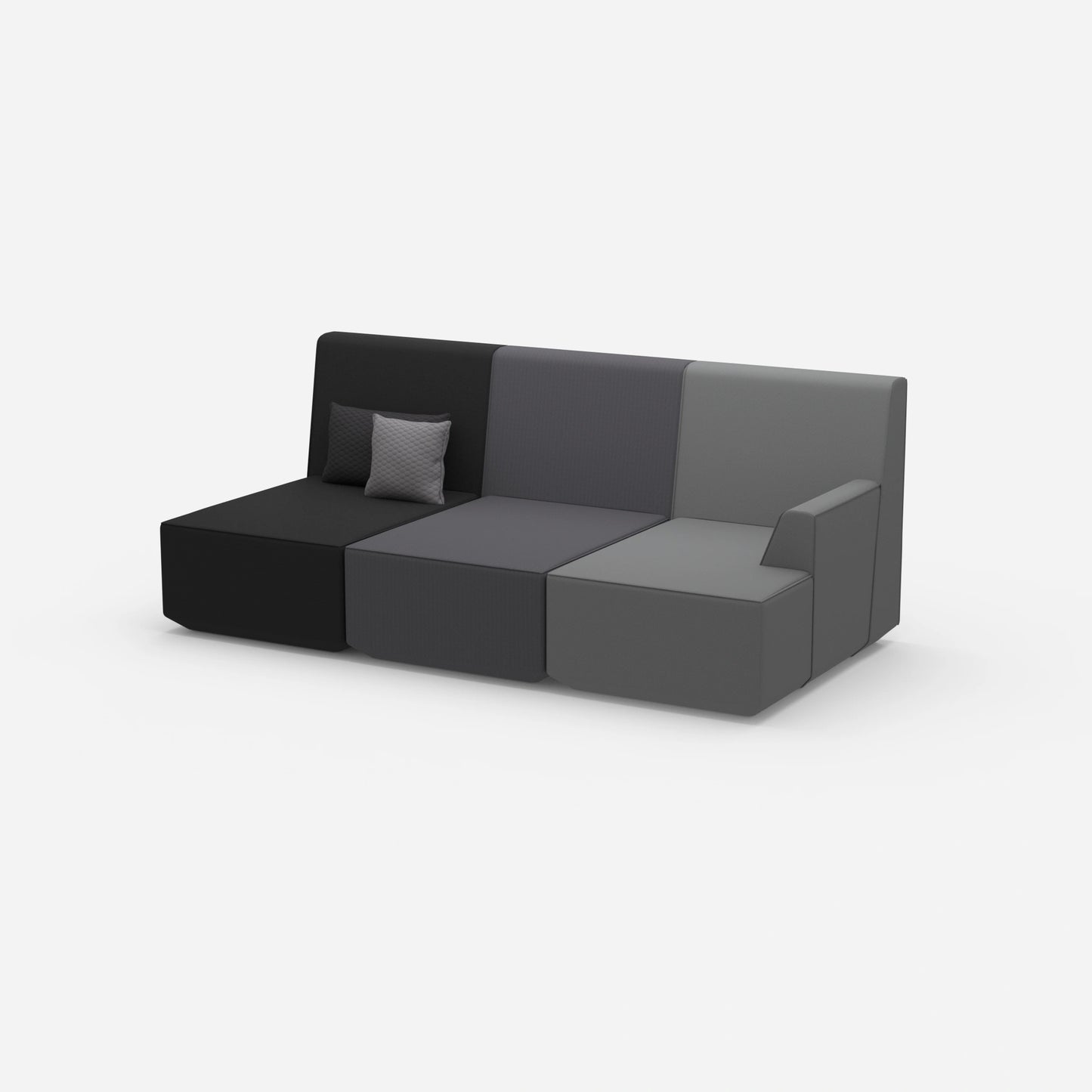 Heimkino Sofa 3 Sitzer von der Seite