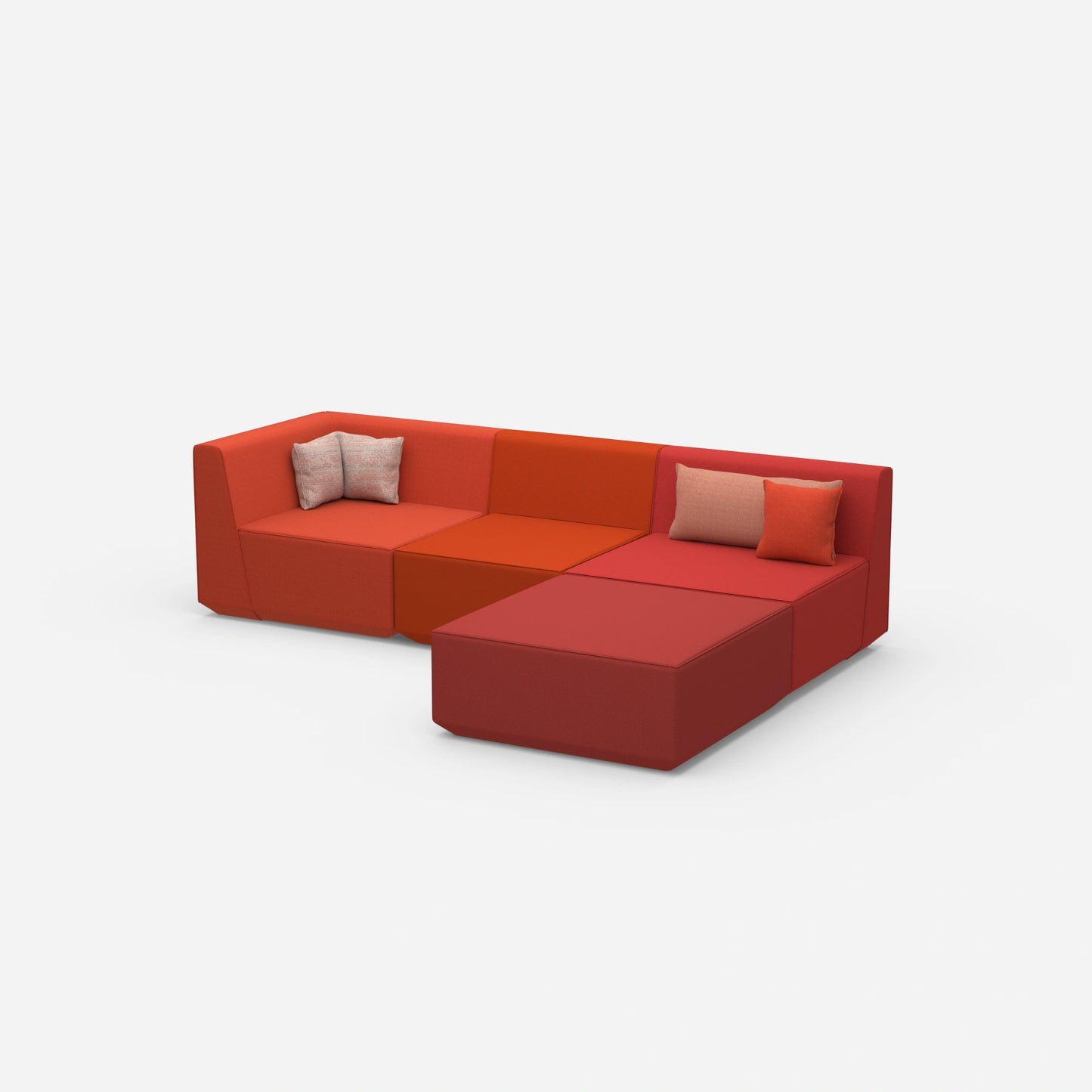 Hochwertiges modulares Ecksofa von der Seite