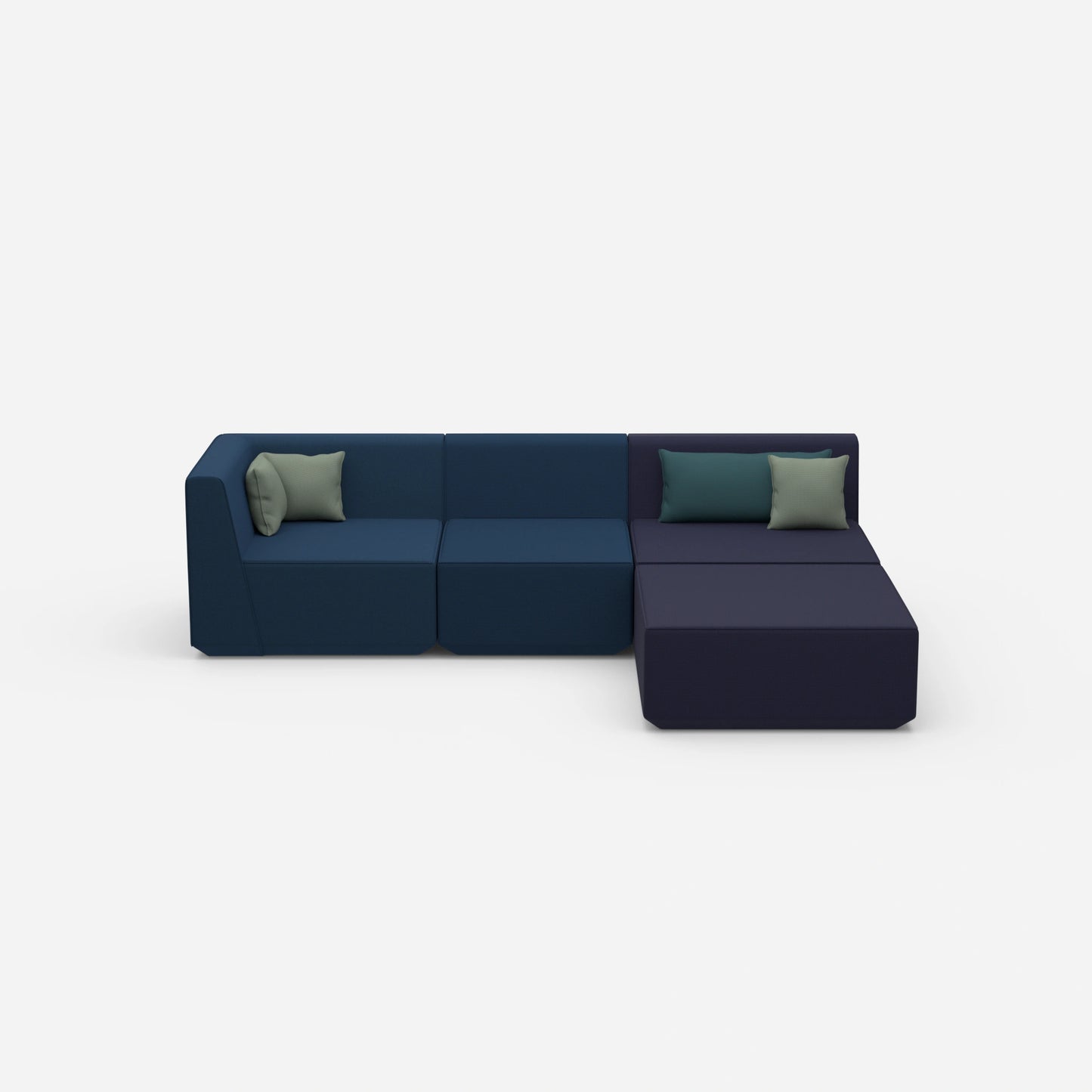 Hochwertiges modulares Ecksofa von vorne
