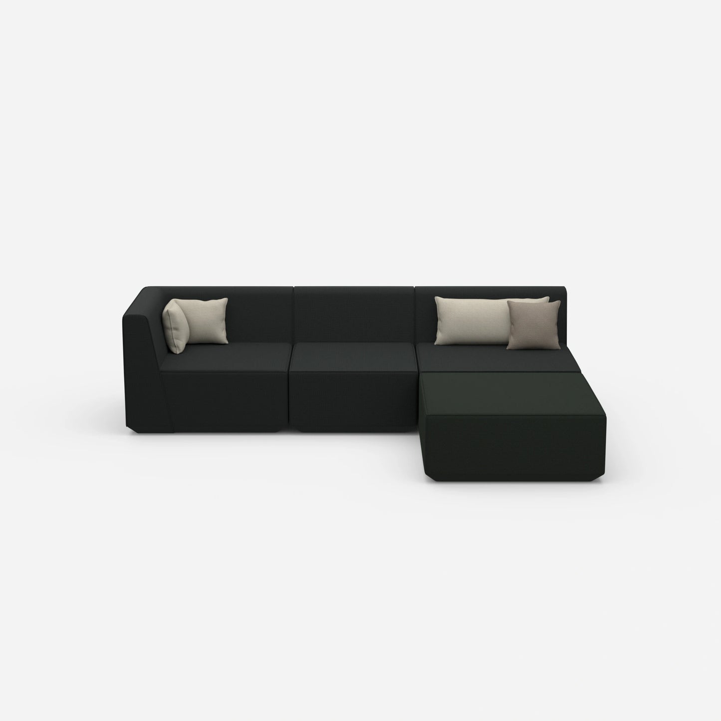 Hochwertiges modulares Ecksofa von vorne