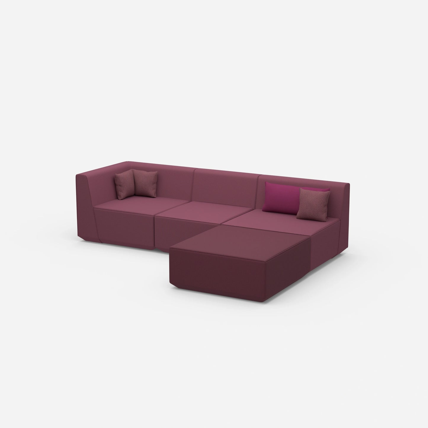Hochwertiges modulares Ecksofa von der Seite