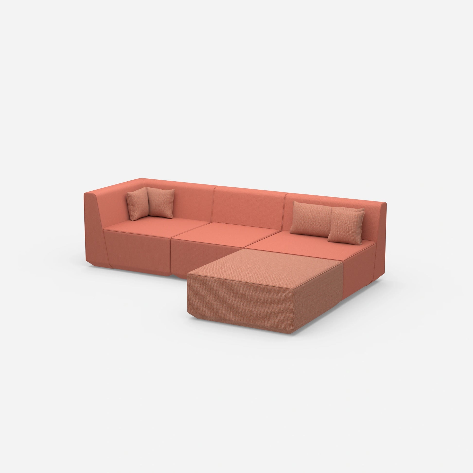 Hochwertiges modulares Ecksofa von der Seite