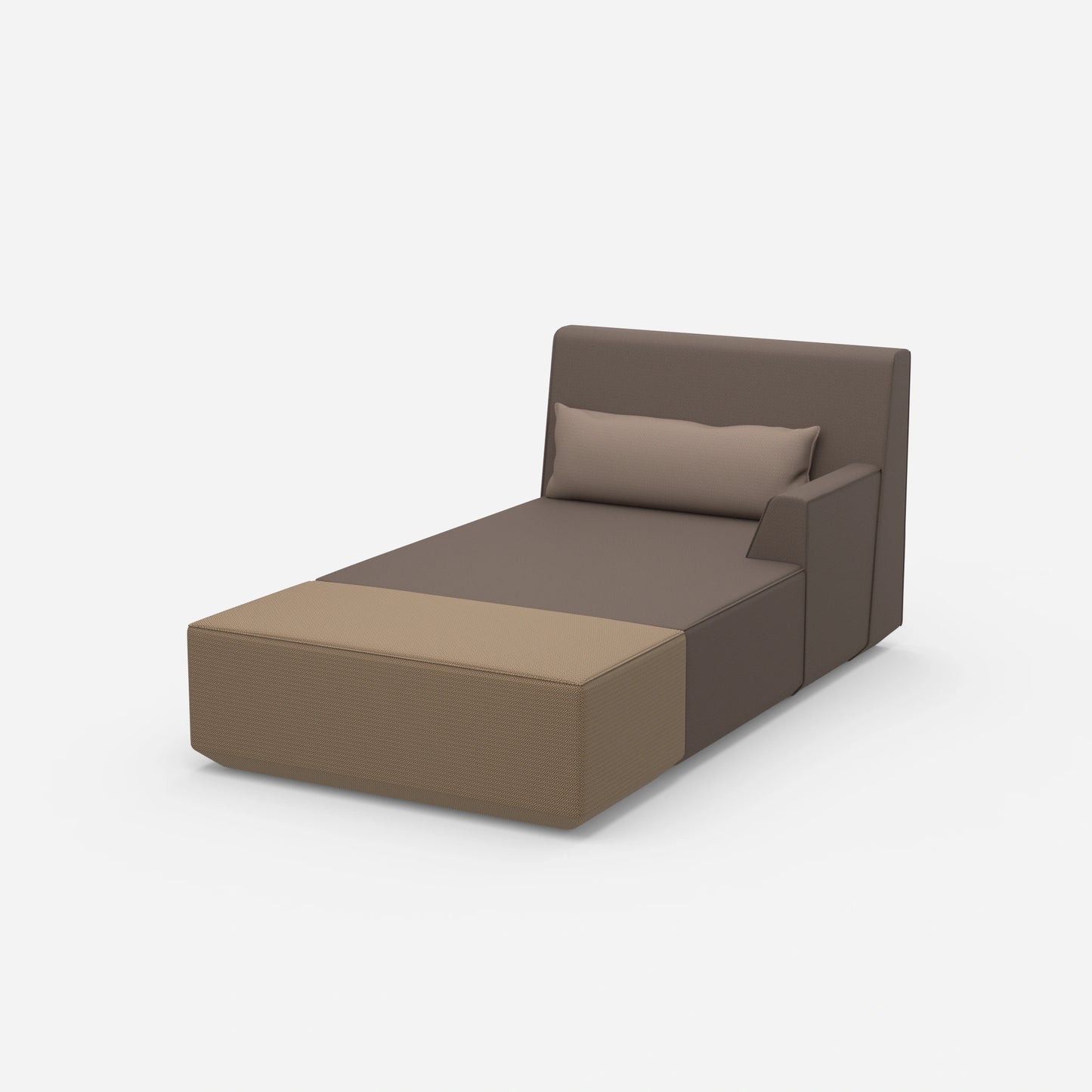 Moderne Recamiere zum Schlafen 120 cm breit von der Seite