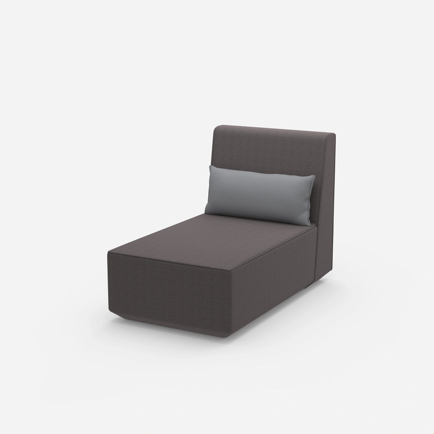 Moderner Longseat Sessel mit hoher Rückenlehne von der Seite