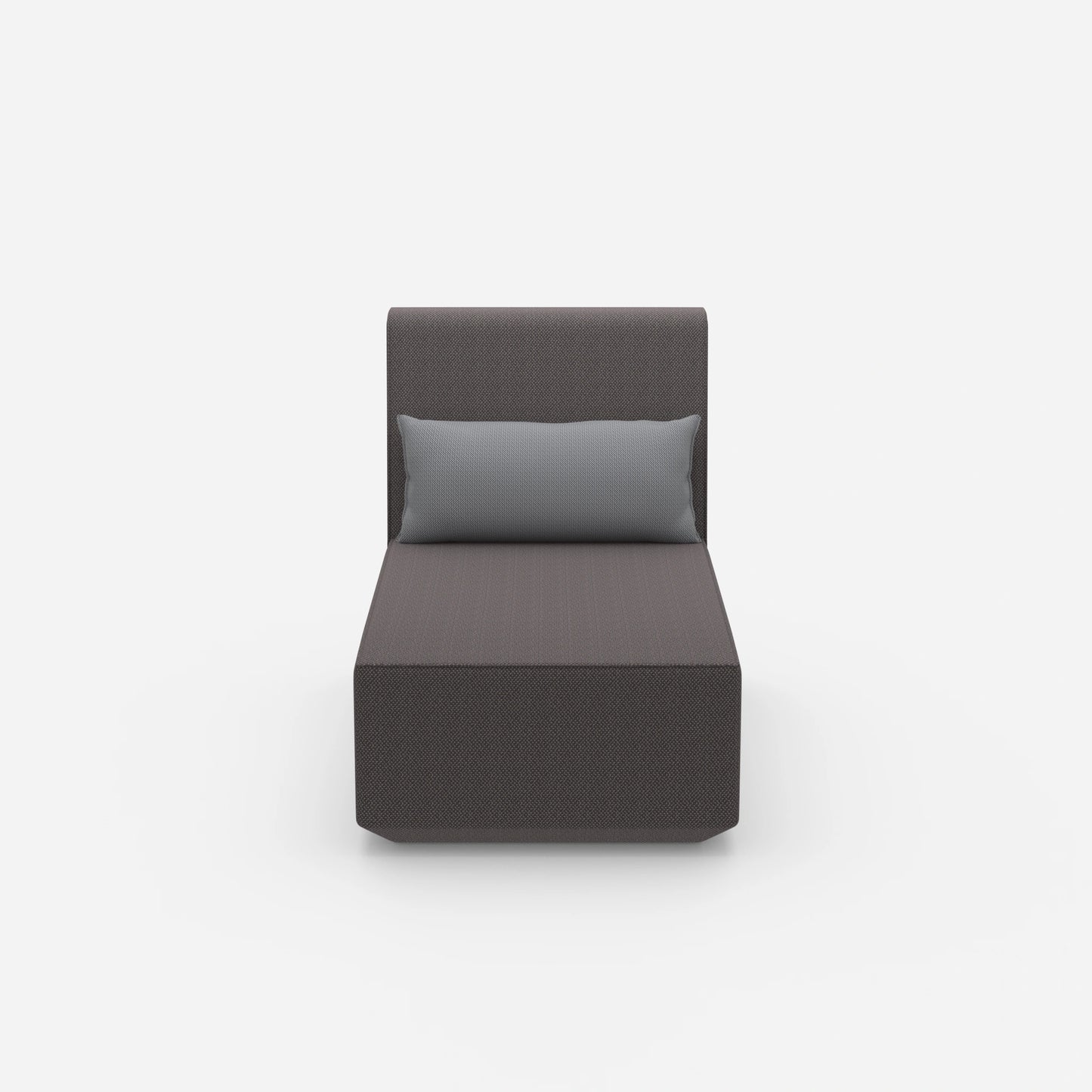 Moderner Longseat Sessel mit hoher Rückenlehne von vorne