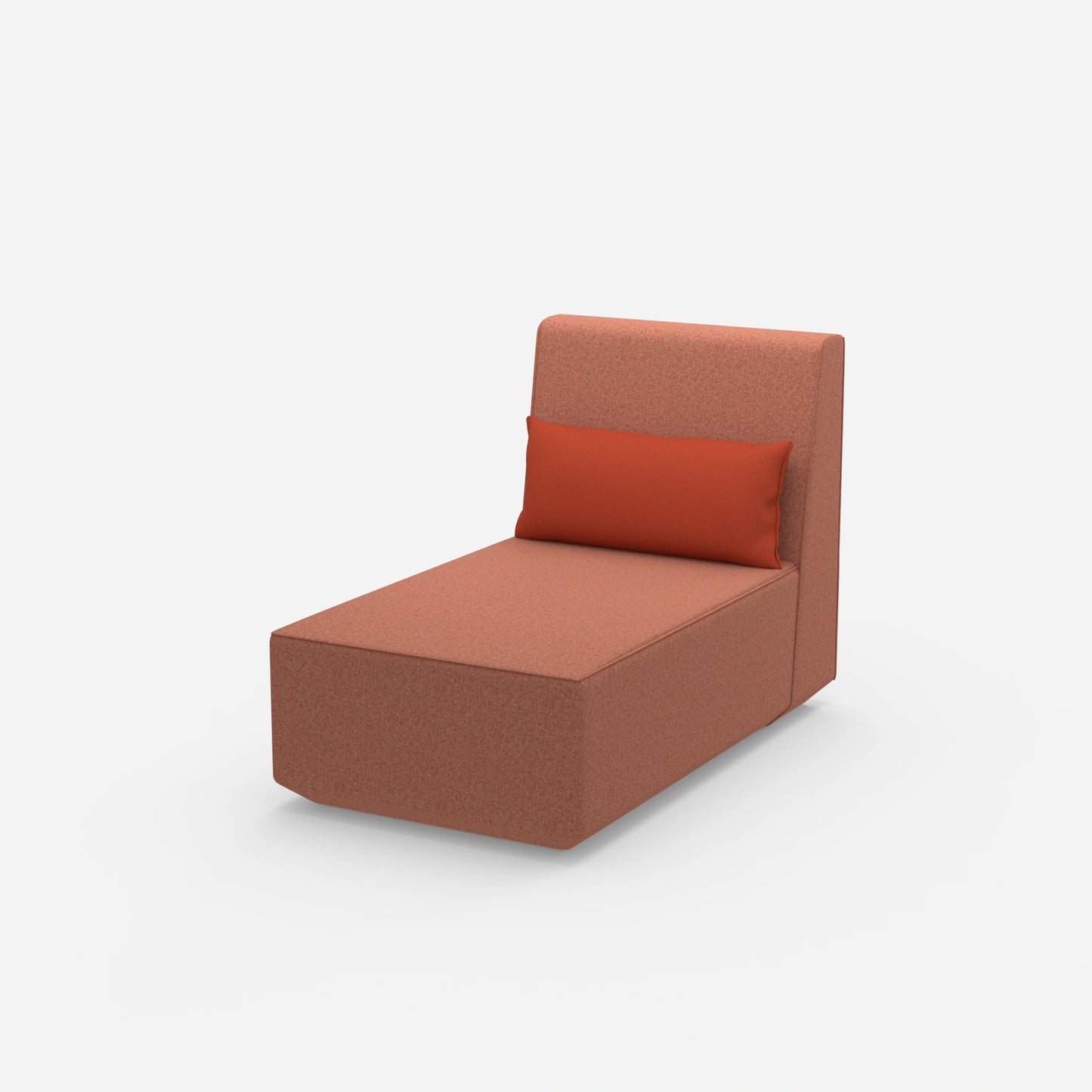 Moderner Longseat Sessel mit hoher Rückenlehne von der Seite