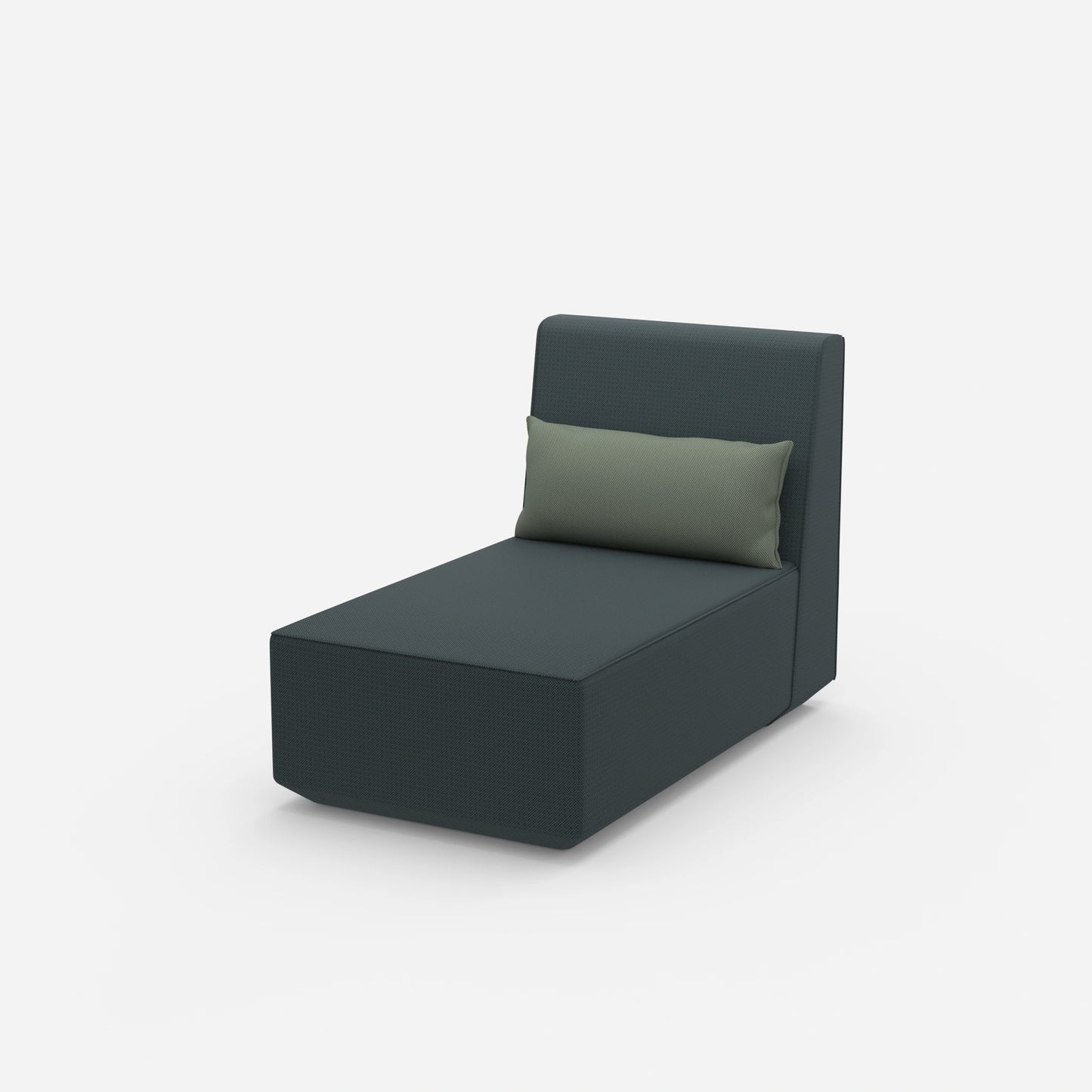 Moderner Longseat Sessel mit hoher Rückenlehne von der Seite