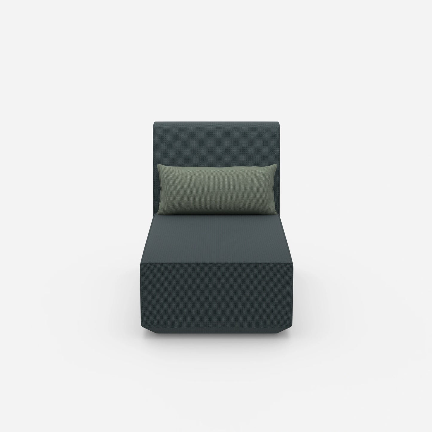 Moderner Longseat Sessel mit hoher Rückenlehne von vorne