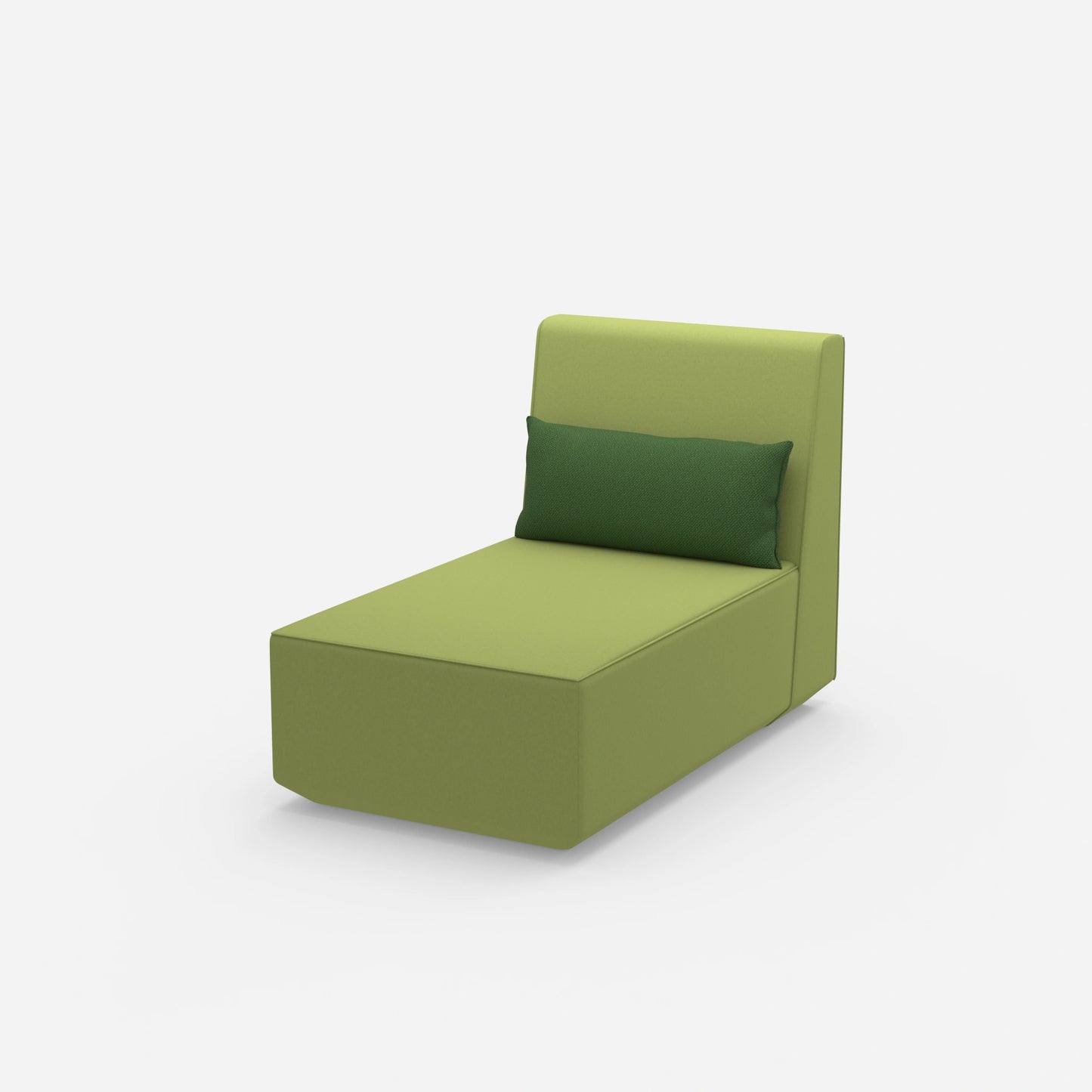 Moderner Longseat Sessel mit hoher Rückenlehne von der Seite