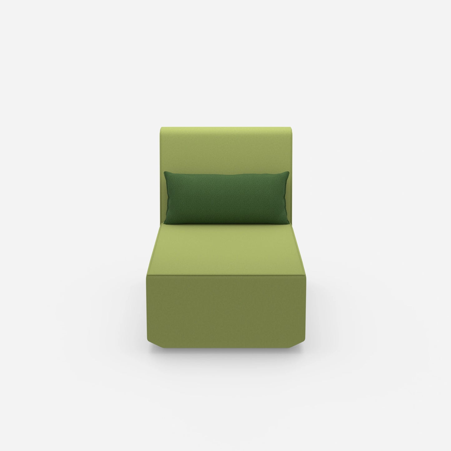 Moderner Longseat Sessel mit hoher Rückenlehne von vorne