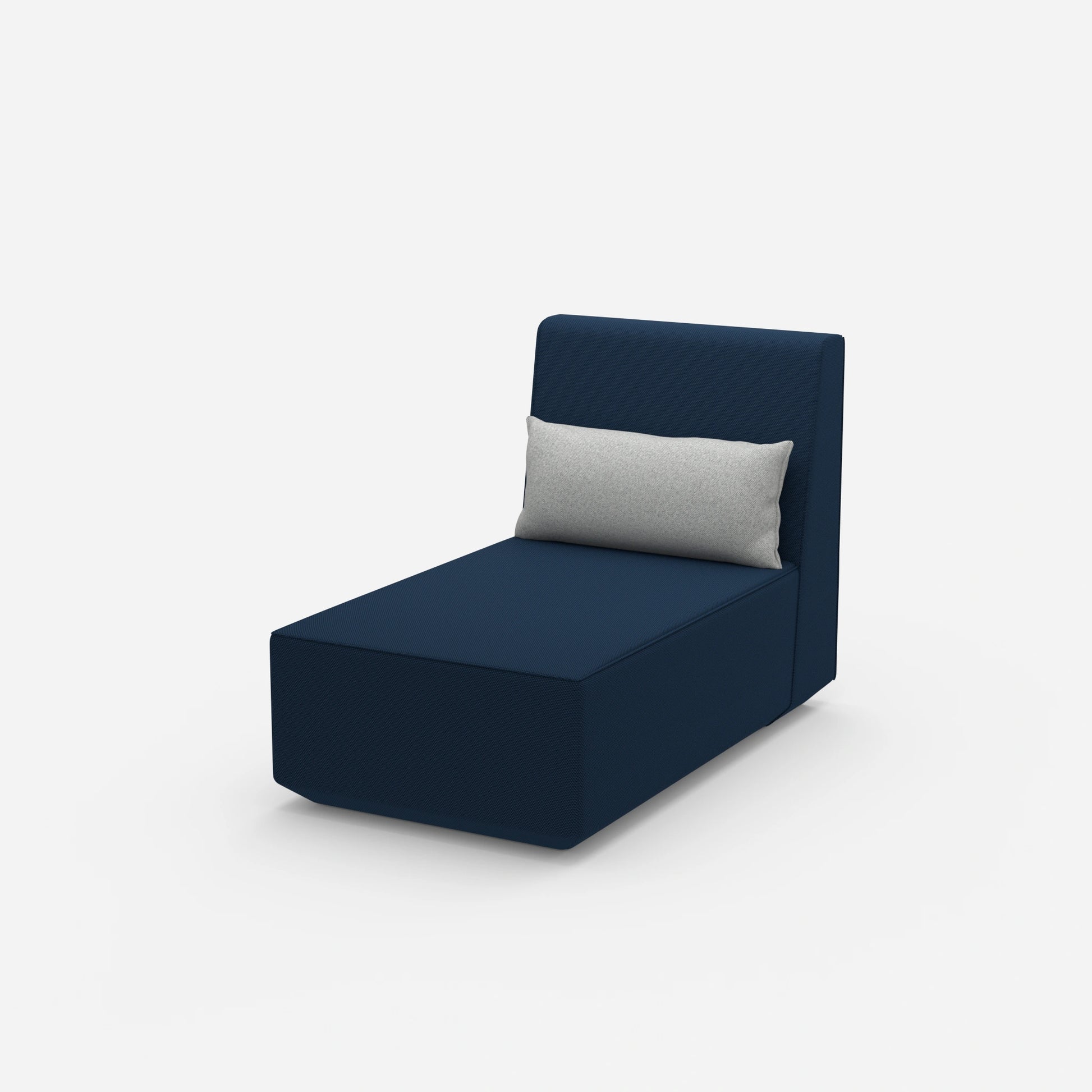 Moderner Longseat Sessel mit hoher Rückenlehne von der Seite