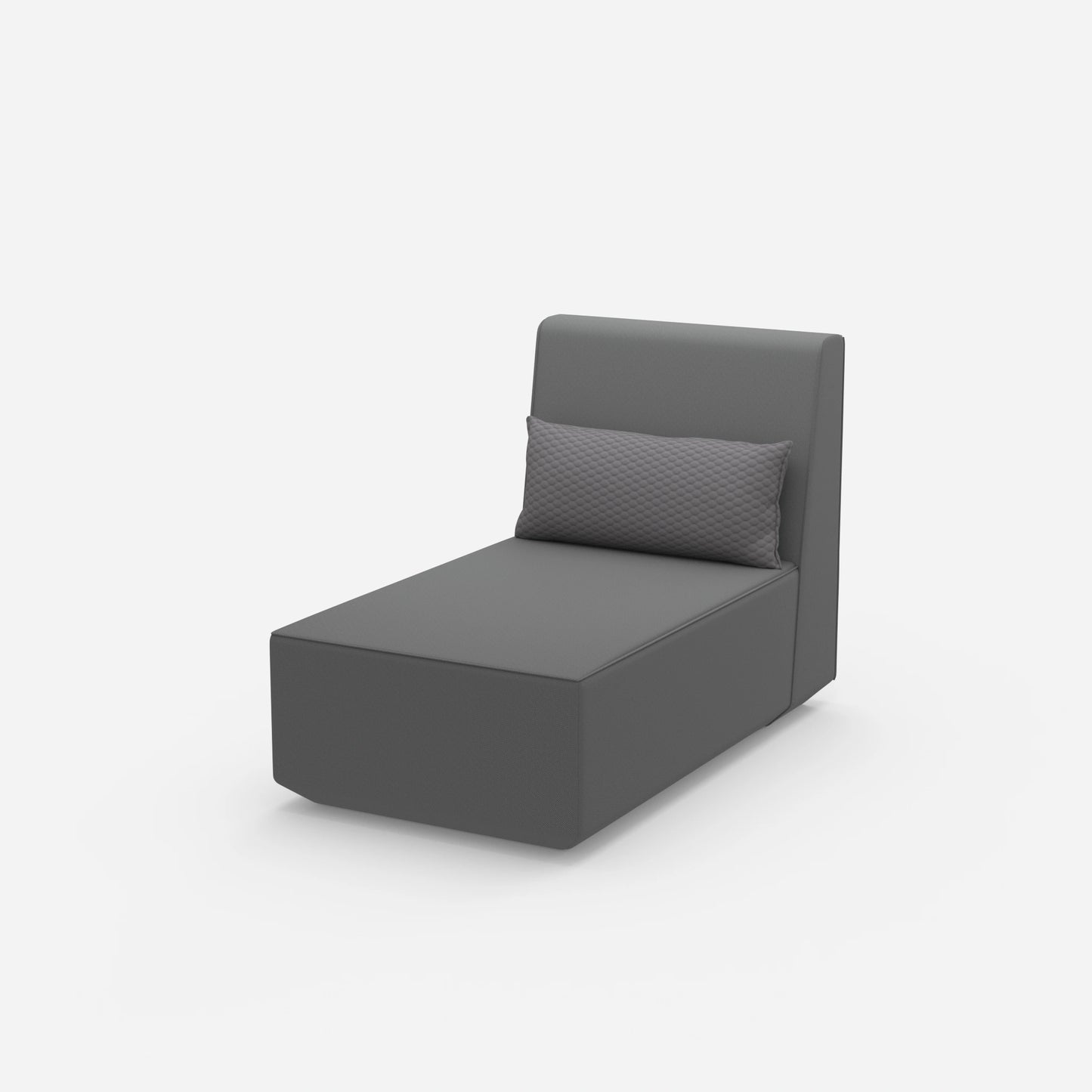 Moderner Longseat Sessel mit hoher Rückenlehne von der Seite