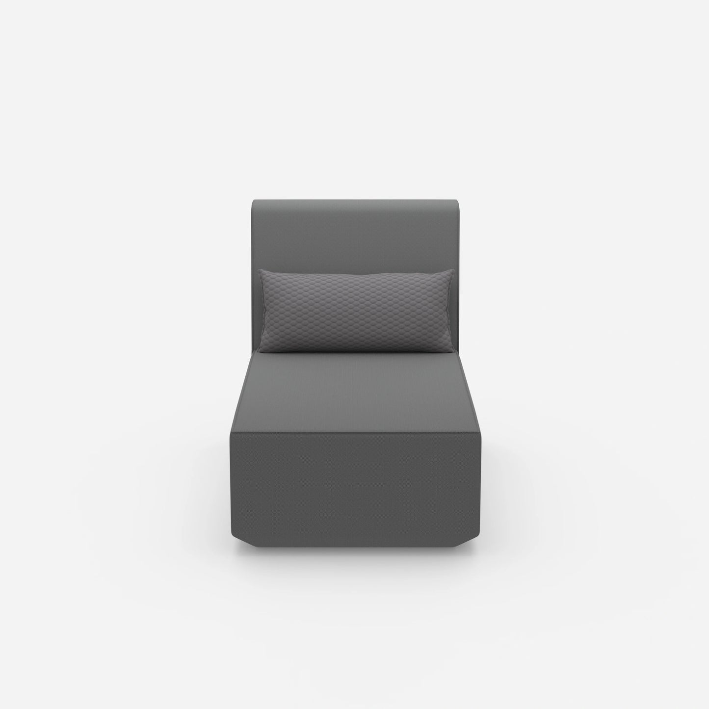 Moderner Longseat Sessel mit hoher Rückenlehne von vorne