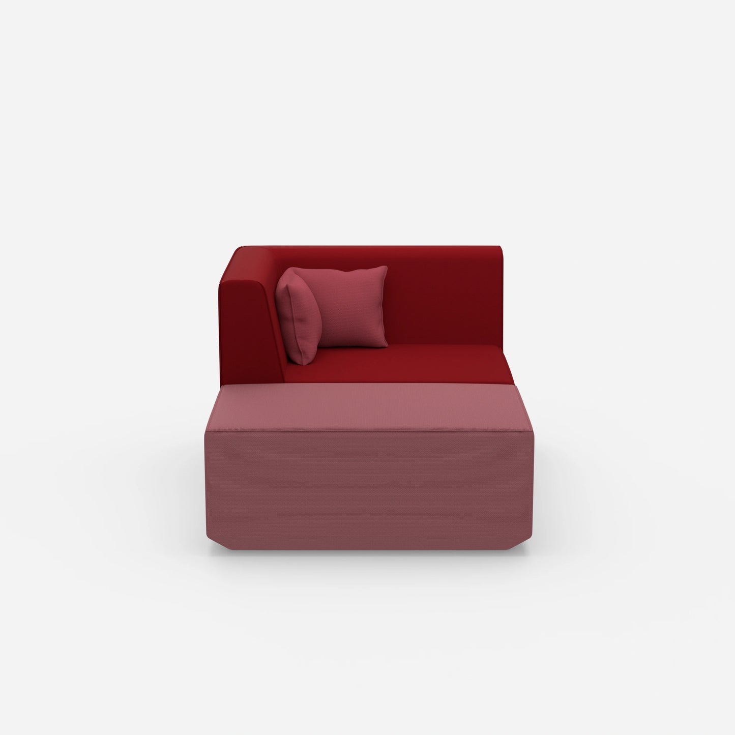 Moderner Sessel zum Fernsehen von vorne