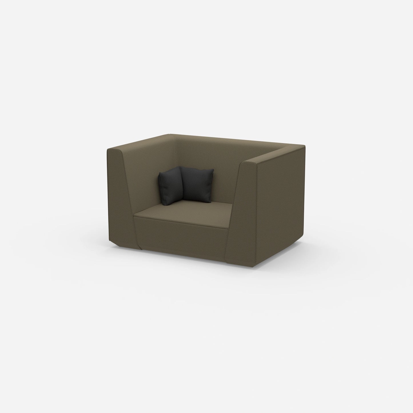 Modernes Zweisitzer Modulsofa von der Seite