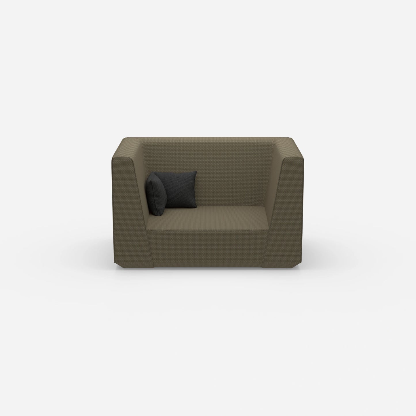 Modernes Zweisitzer Modulsofa von vorne