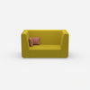 Modernes Zweisitzer Sofa mit hohem Rücken von vorne