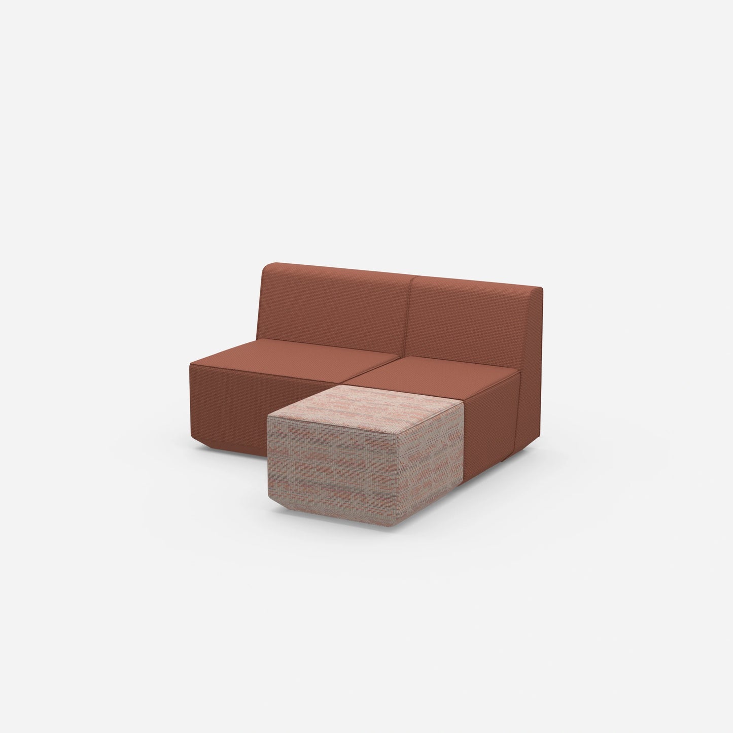 Modulare Eckcouch 140 cm breit von der Seite