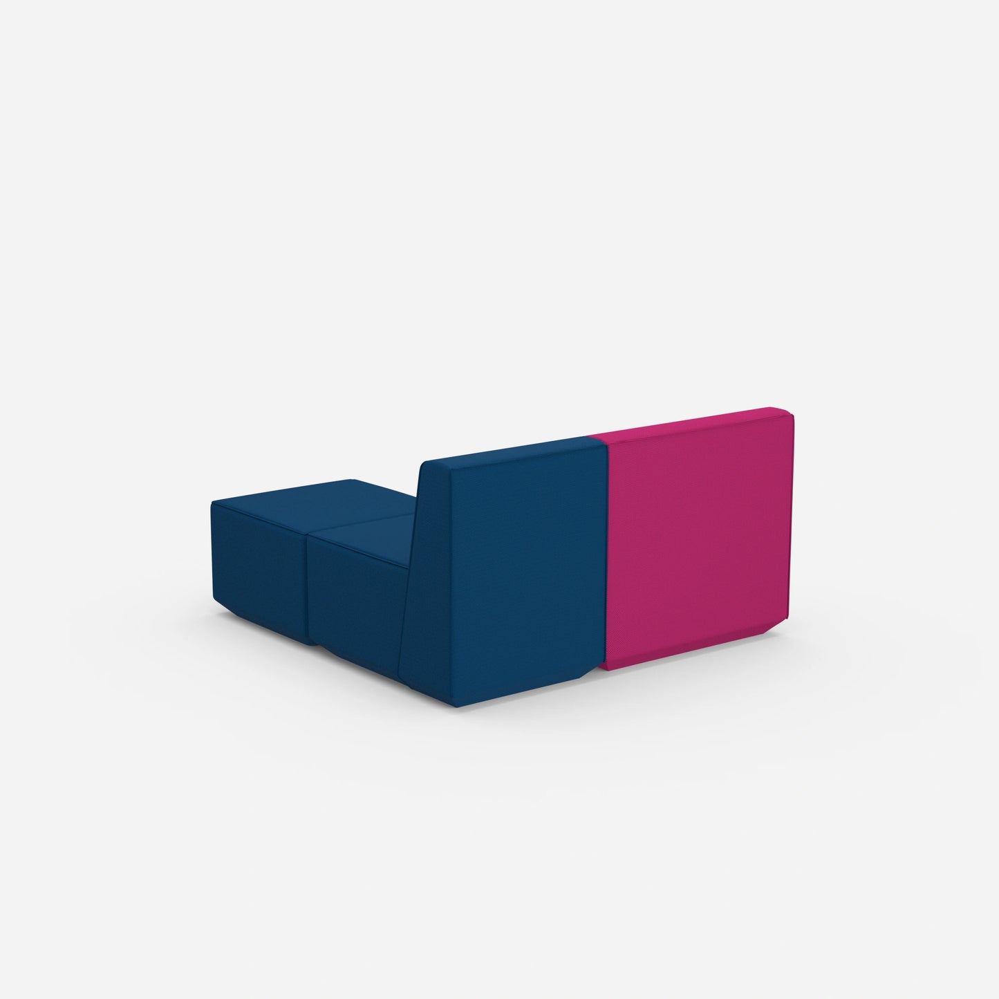 Modulare Eckcouch 140 cm breit von hinten