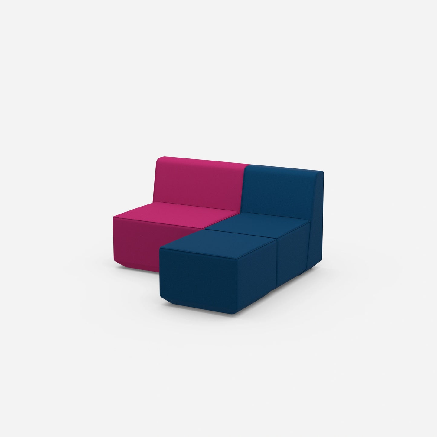 Modulare Eckcouch 140 cm breit von der Seite