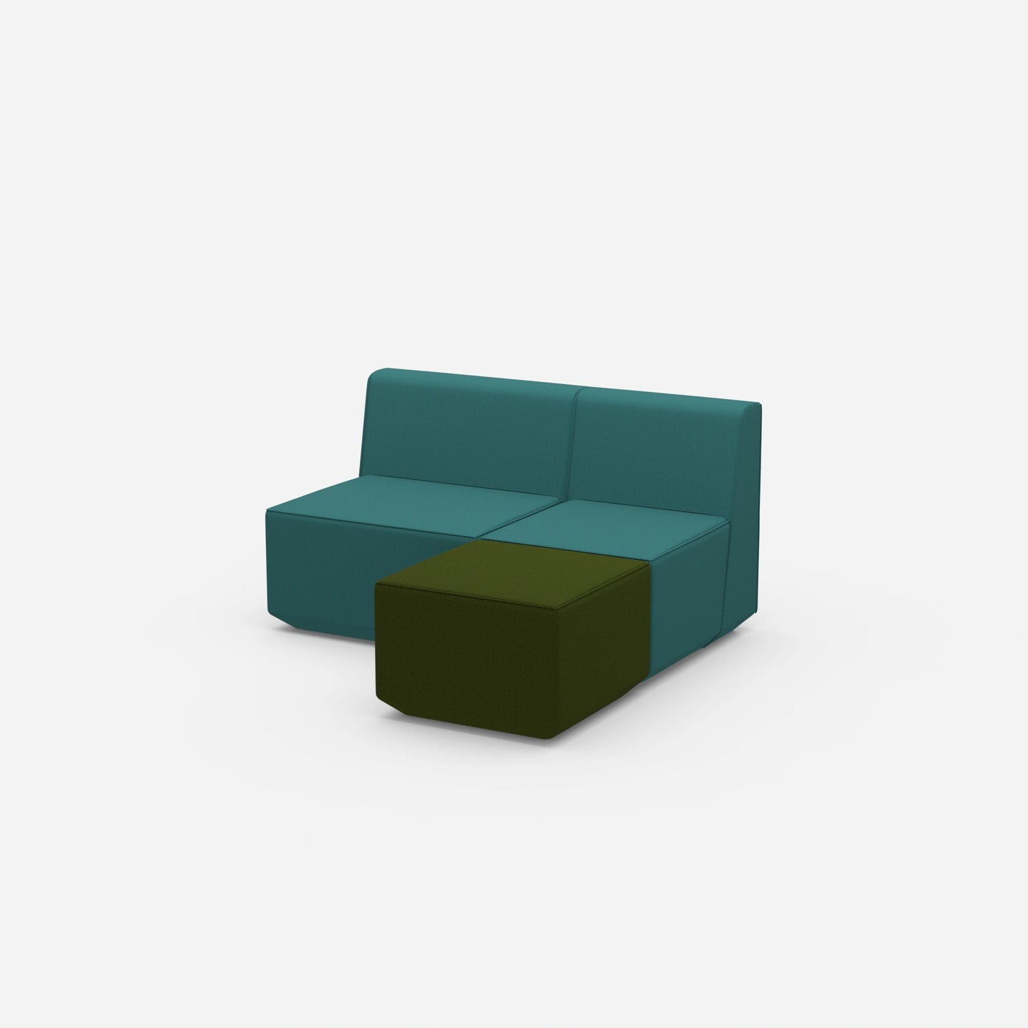 Modulare Eckcouch 140 cm breit von der Seite
