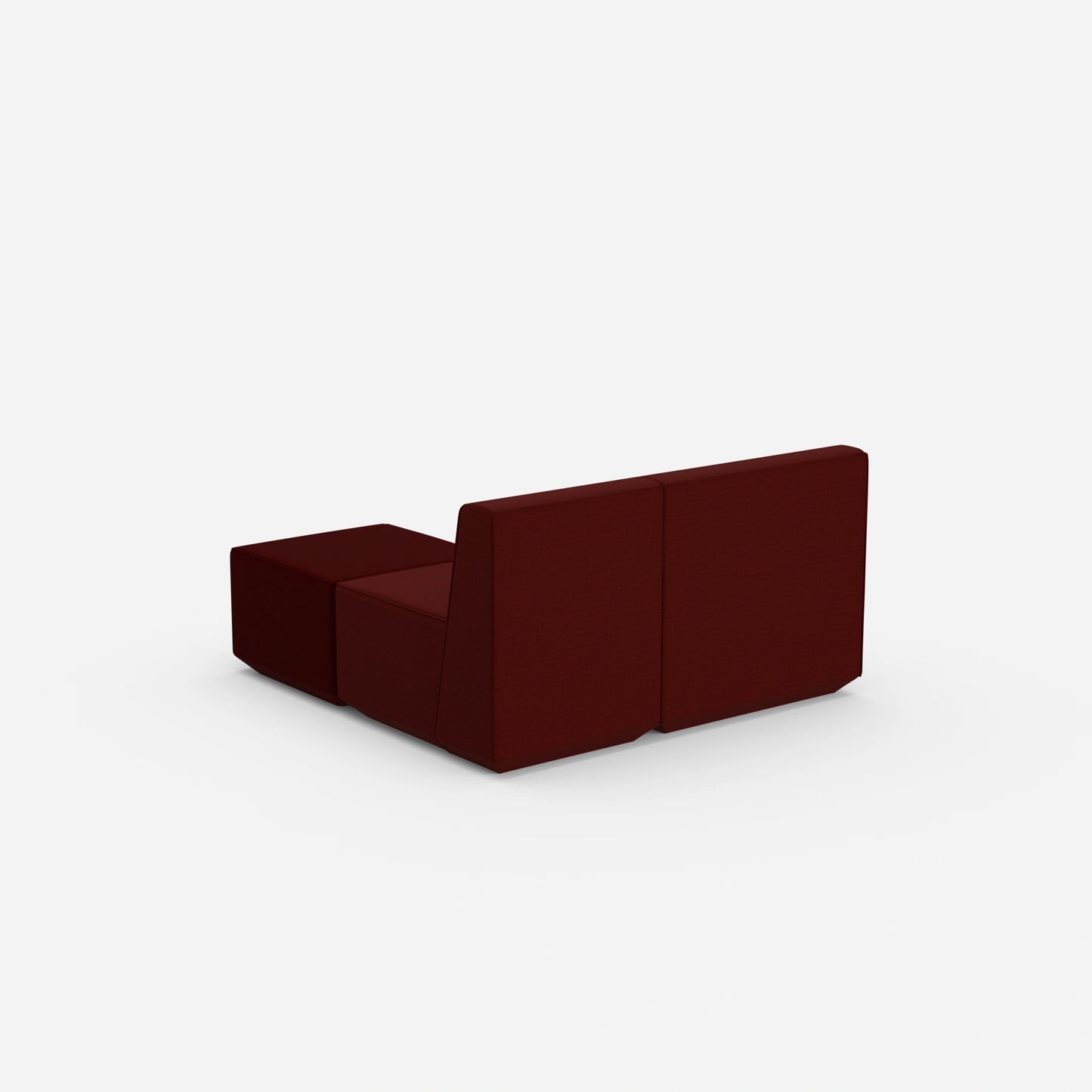 Modulare Eckcouch 140 cm breit von hinten