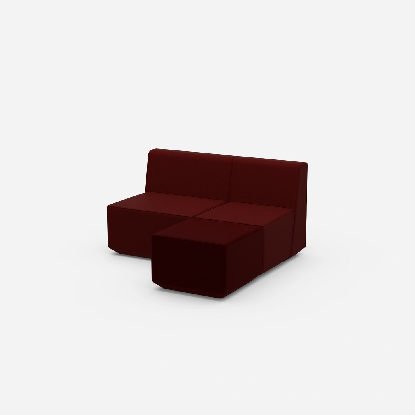 Modulare Eckcouch 140 cm breit von der Seite