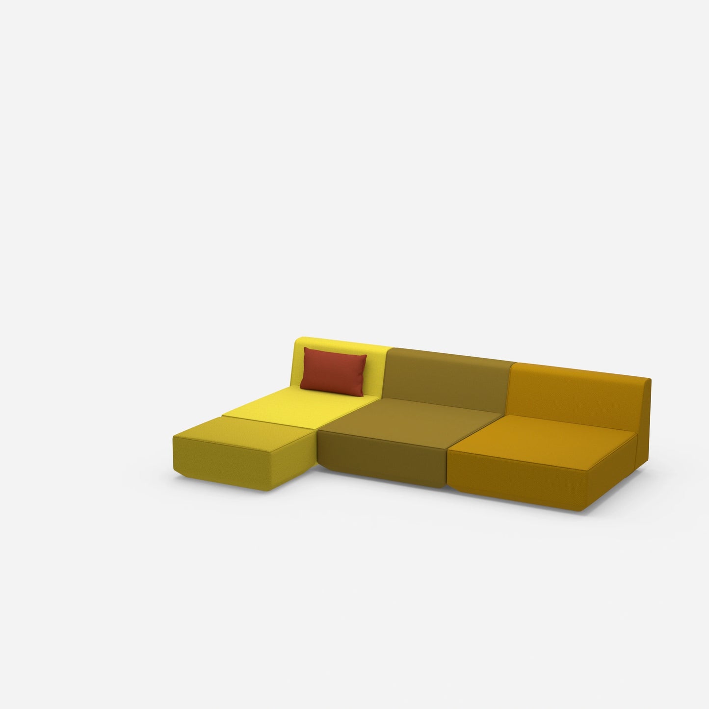 Modulare Ecksofa Lounge von der Seite