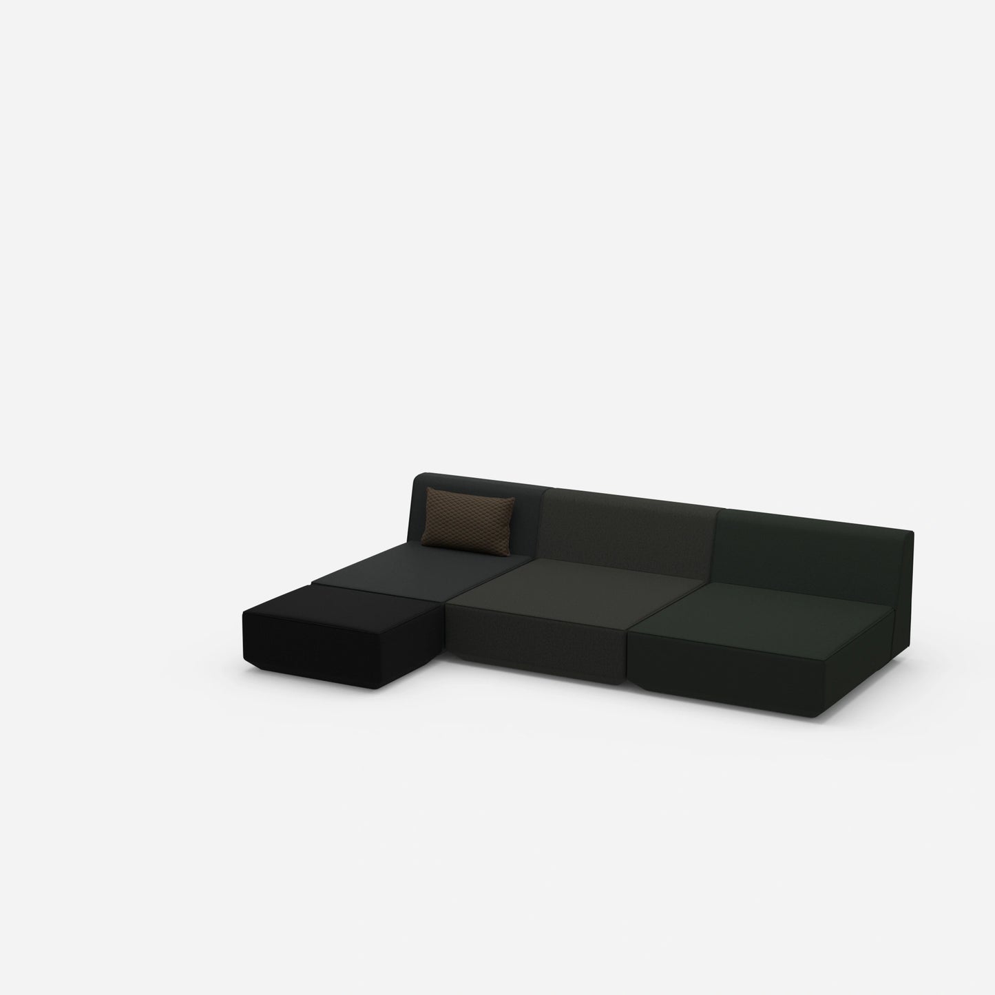 Modulare Ecksofa Lounge von der Seite