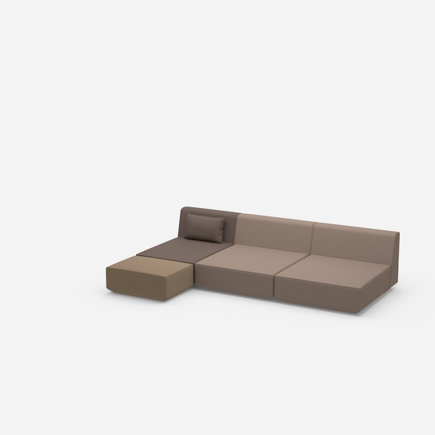 Modulare Ecksofa Lounge von der Seite