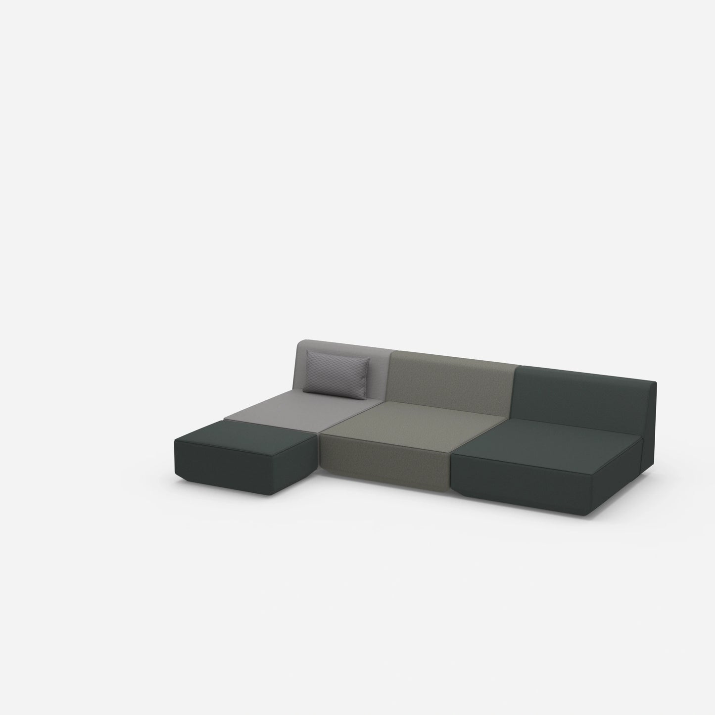 Modulare Ecksofa Lounge von der Seite