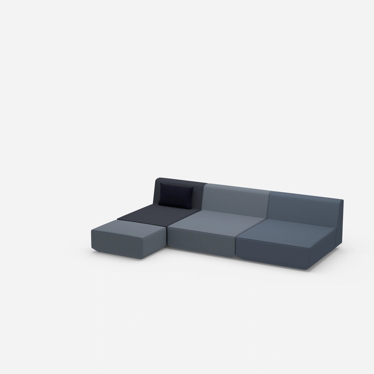 Modulare Ecksofa Lounge von der Seite