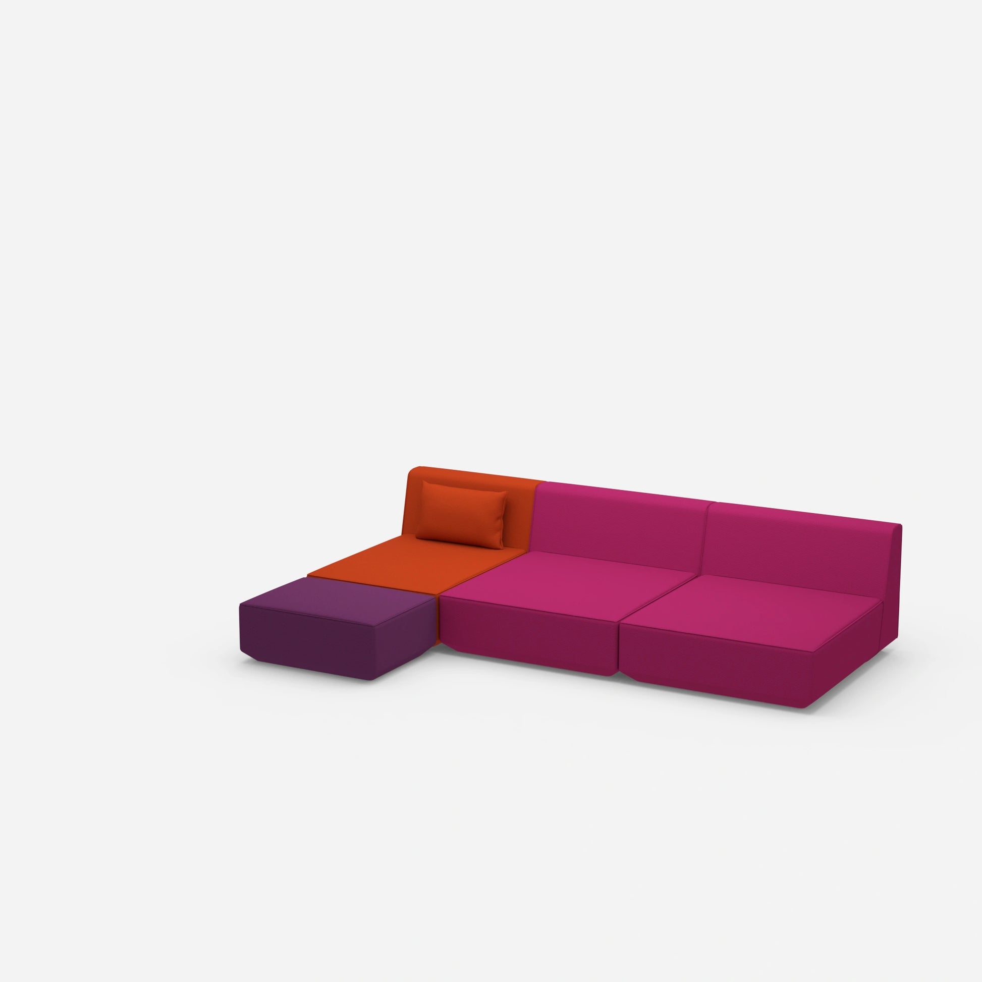Modulare Ecksofa Lounge von der Seite