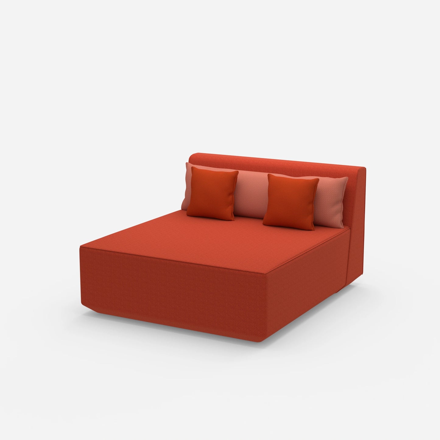 Modulare Recamiere 120 cm breit von der Seite
