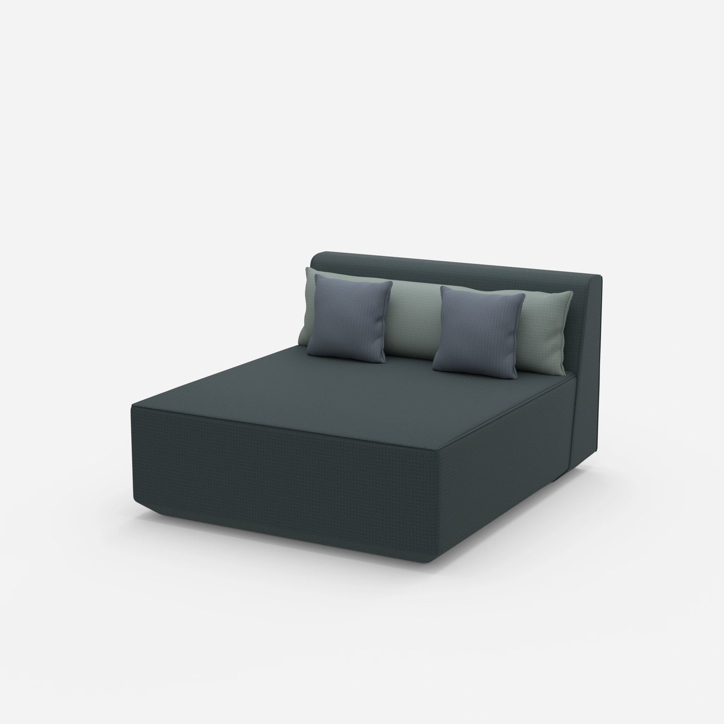 Modulare Recamiere 120 cm breit von der Seite