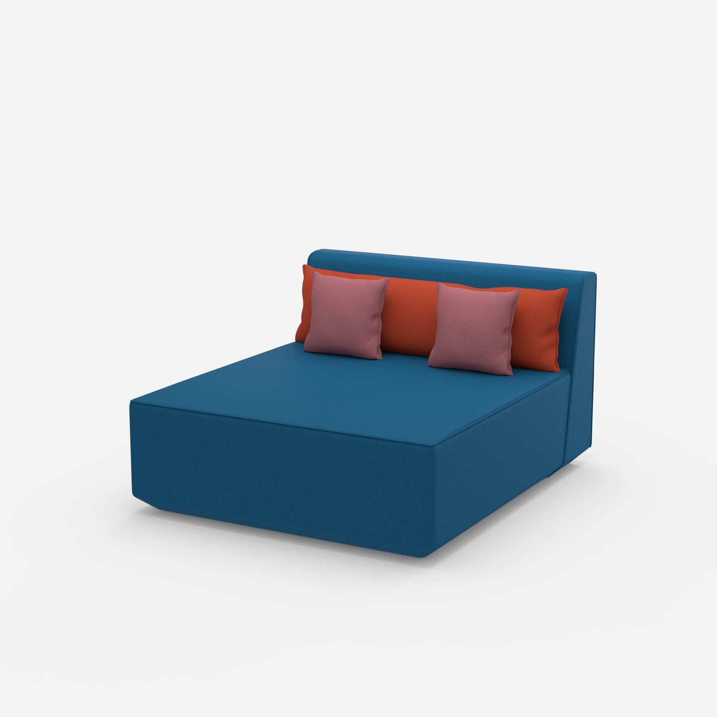 Modulare Recamiere 120 cm breit von der Seite