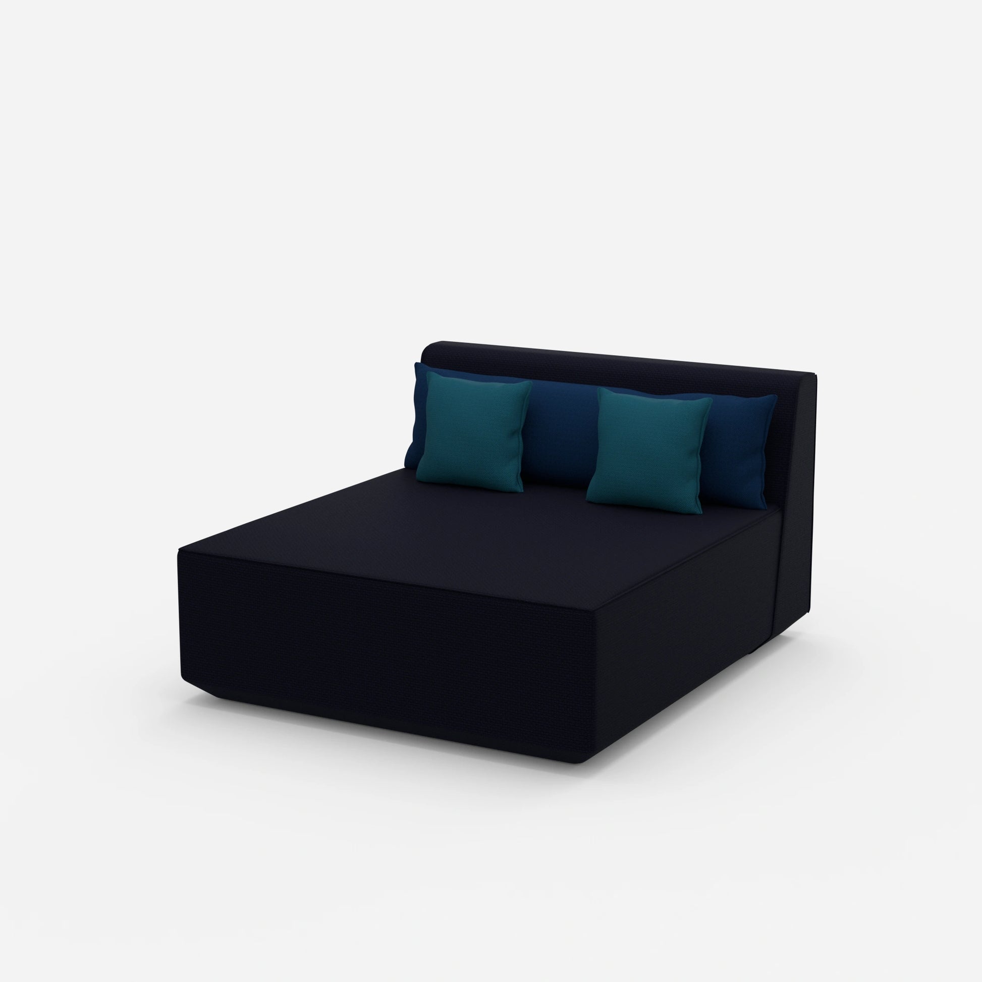 Modulare Recamiere 120 cm breit von der Seite