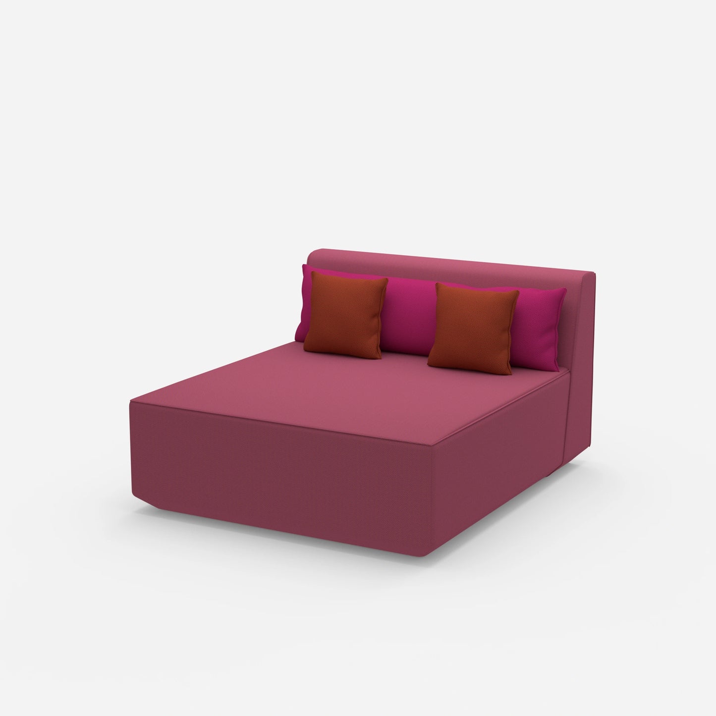 Modulare Recamiere 120 cm breit von der Seite