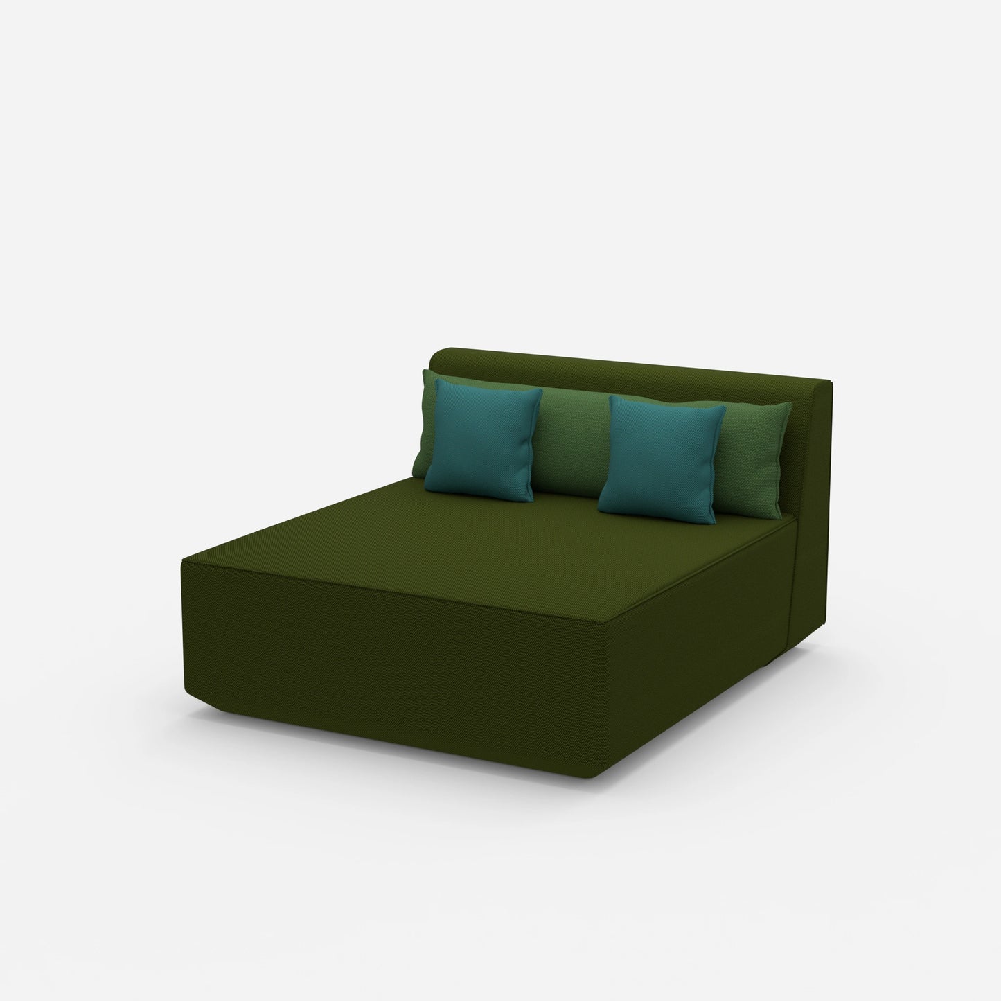 Modulare Recamiere 120 cm breit von der Seite