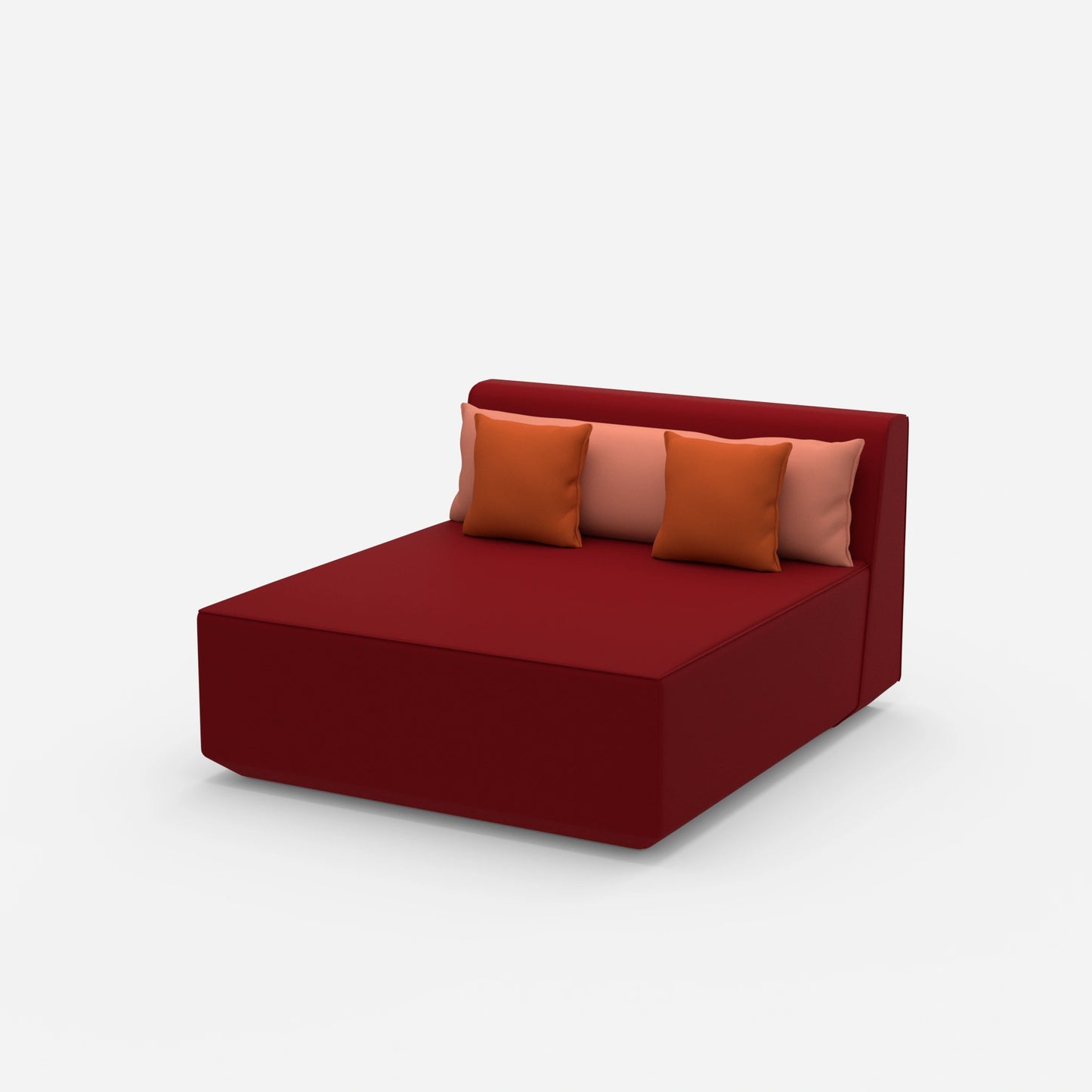 Modulare Recamiere 120 cm breit von der Seite