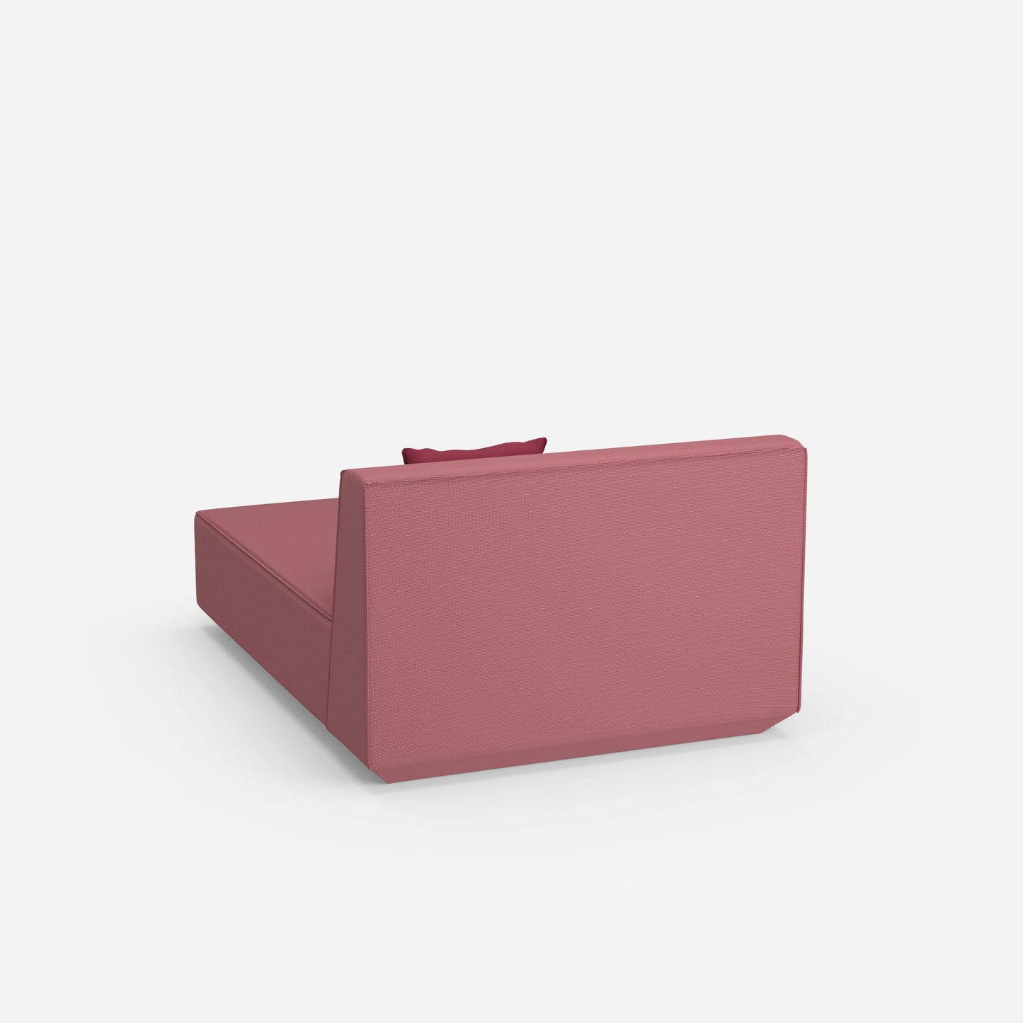 Modulare Recamiere in Rosa von hinten