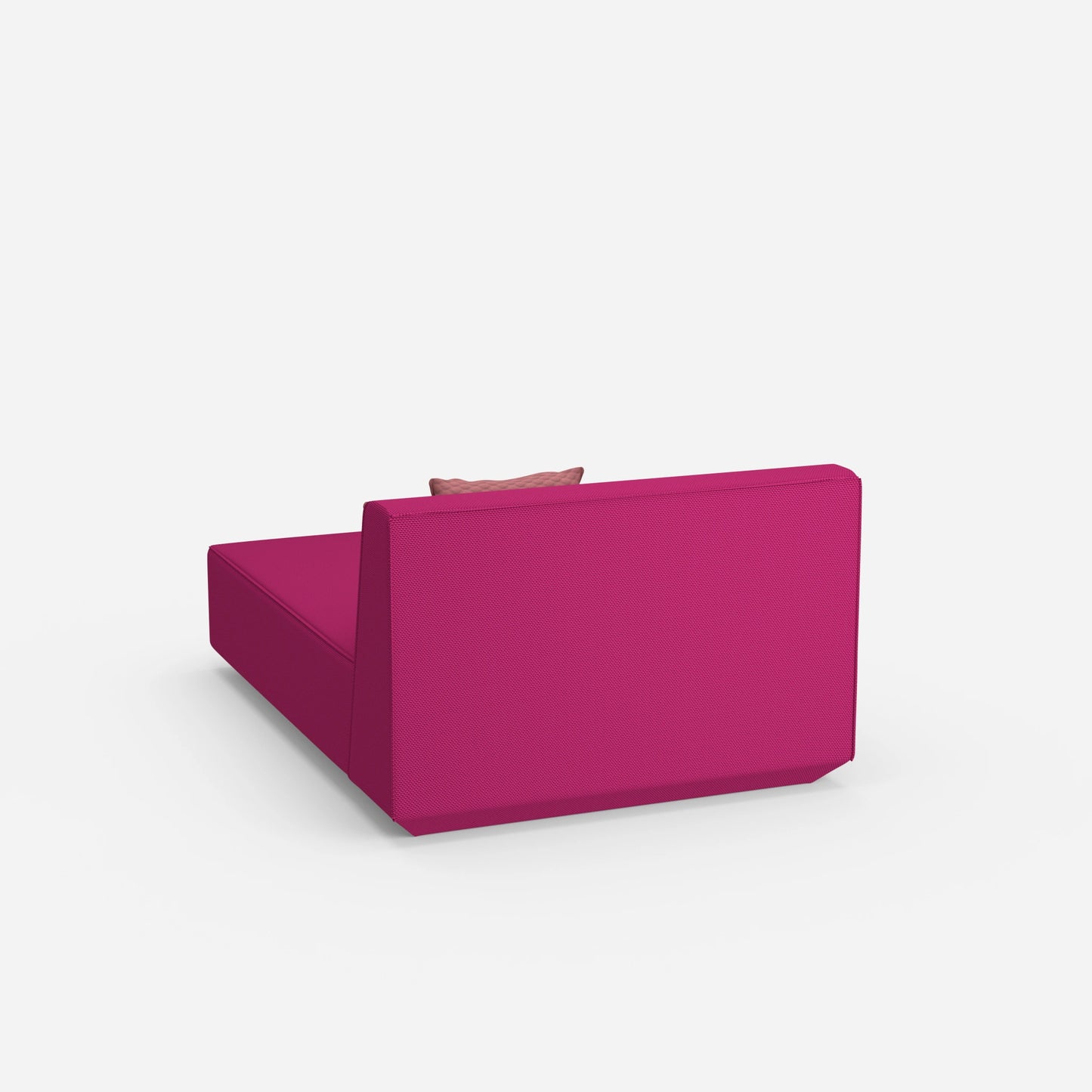 Modulare Recamiere in Rosa von hinten