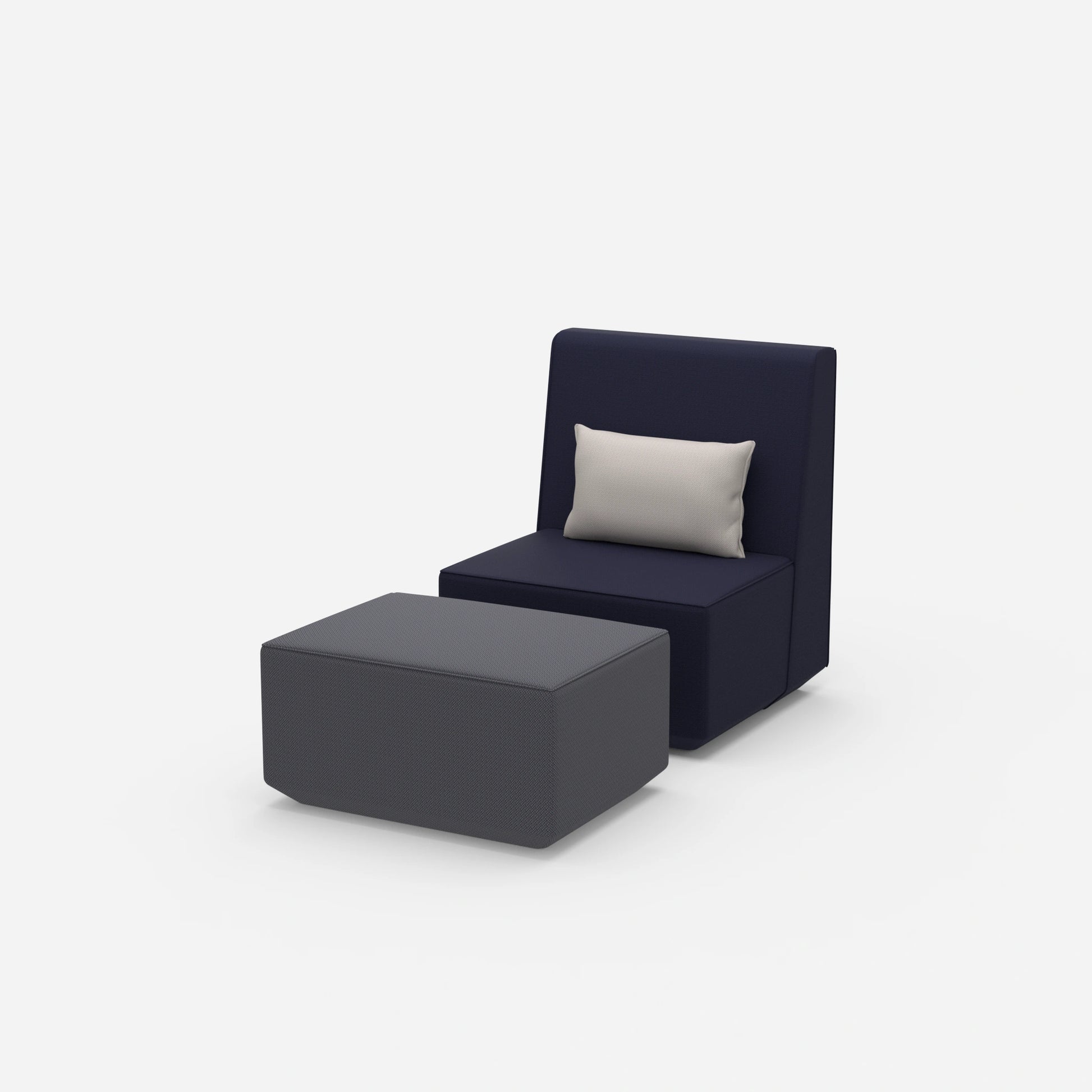 Modularer & bequemer Lesesessel von der Seite
