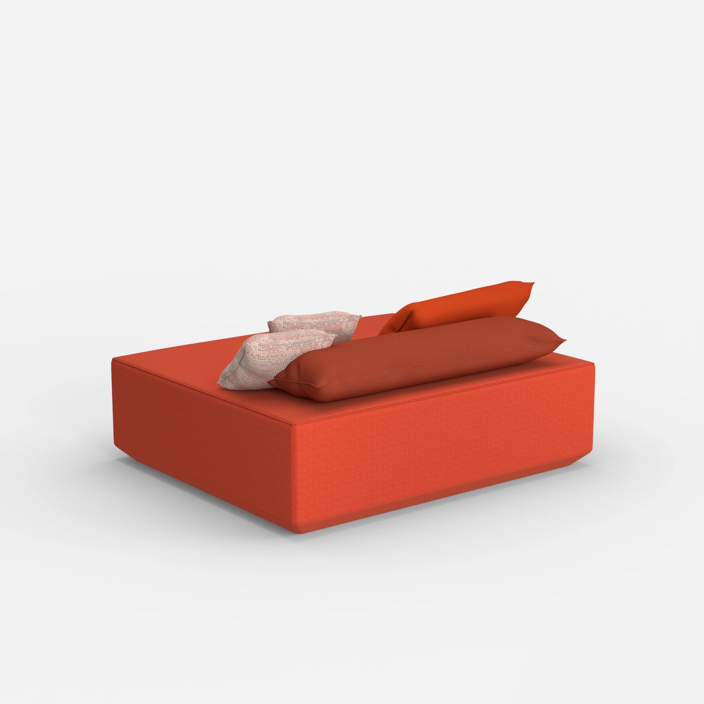 Modularer Pouf in Groß von hinten