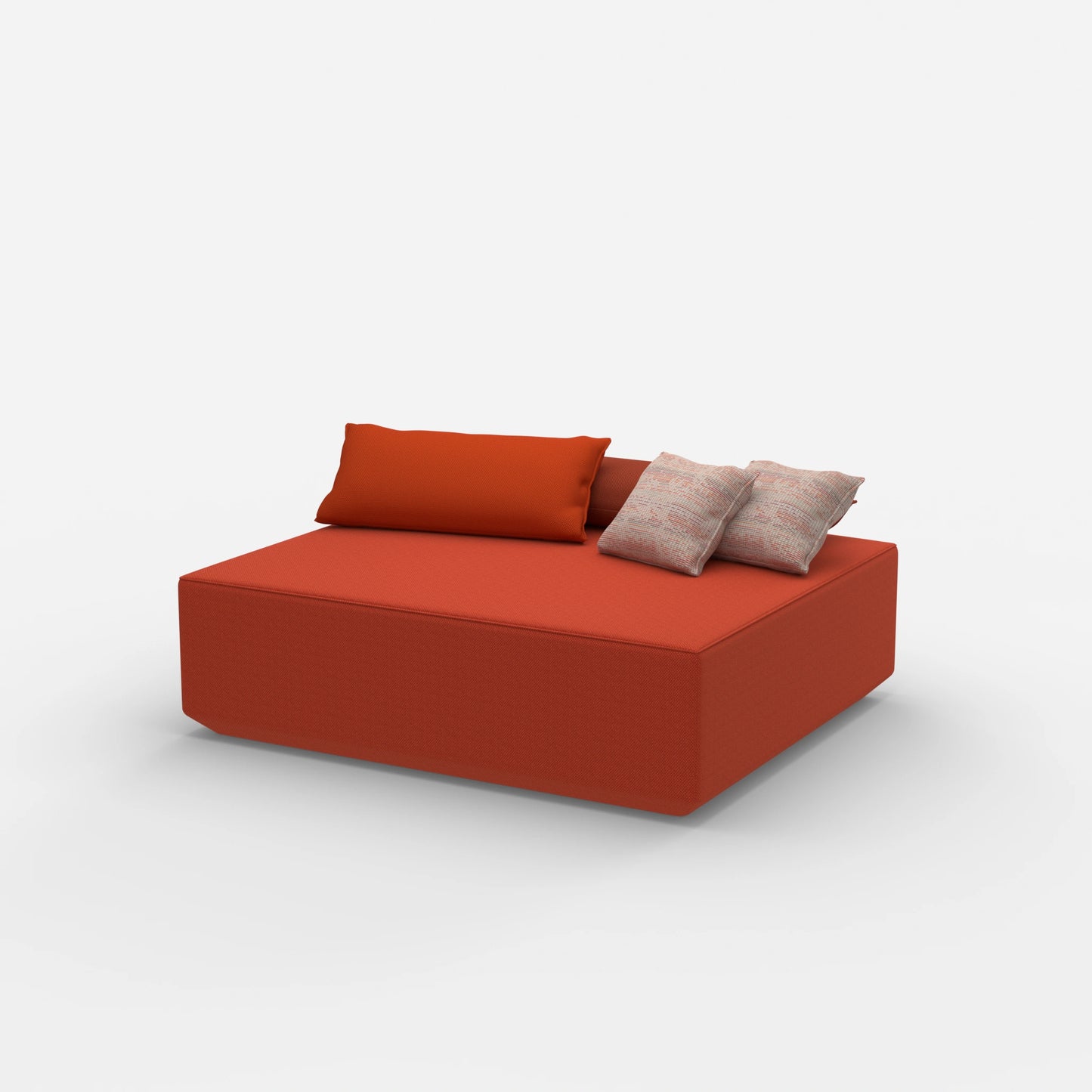 Modularer Pouf in Groß von der Seite