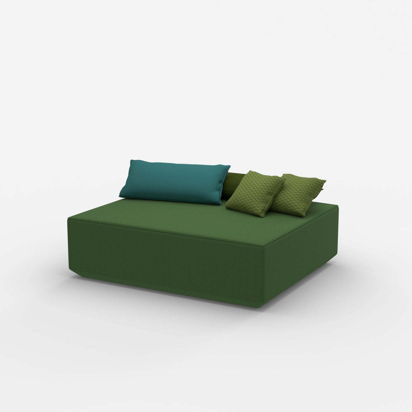 Modularer Pouf in Groß von der Seite