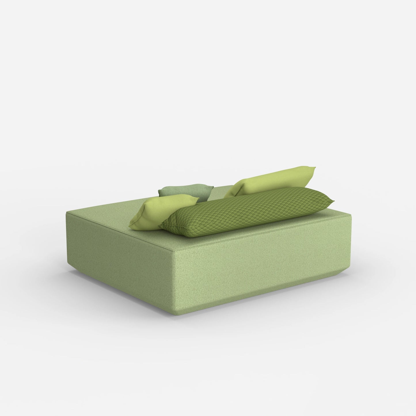 Modularer Pouf in Groß von hinten