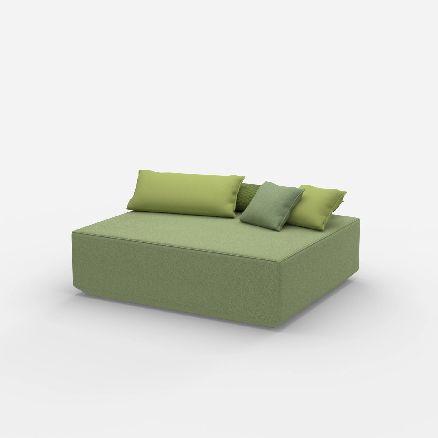 Modularer Pouf in Groß von der Seite